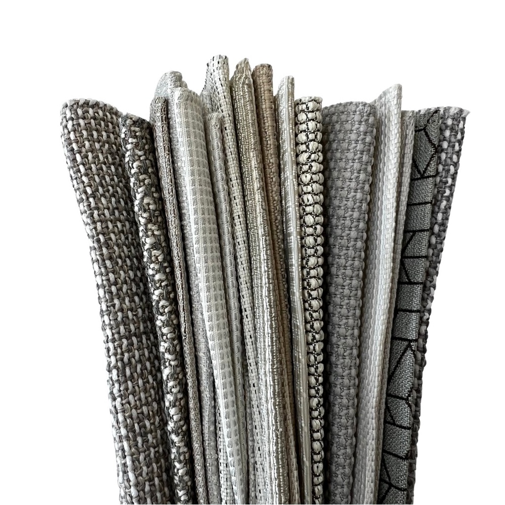 20 Designer Upholstery Fabric Remnants Gray | Quilting Squares Craft Textile